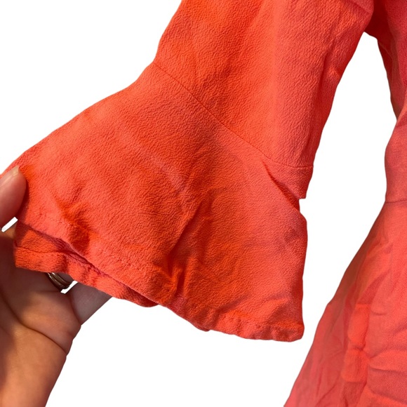 C&V Chelsea & Violet Button Down Coral Dress Size Medium - Picture 6 of 13